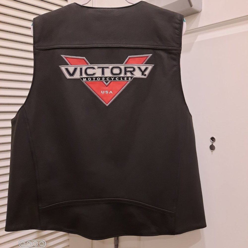 Victory Motorcycle leather vest 3XL